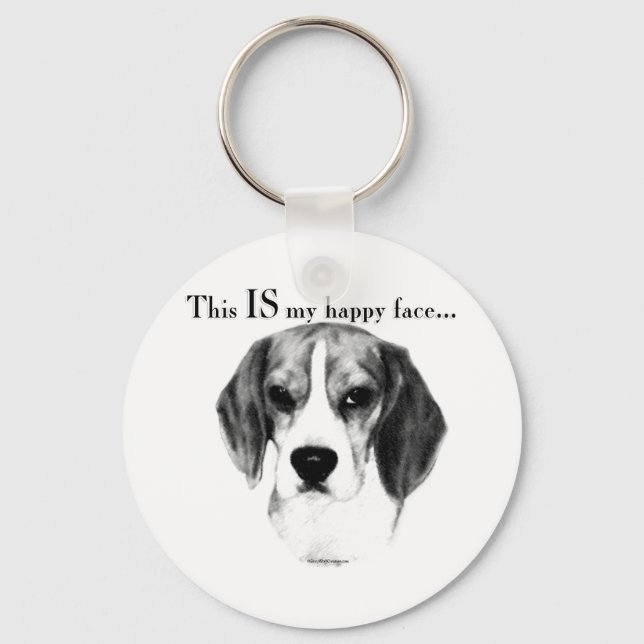 Llavero Beagle Happy Face (Anverso)