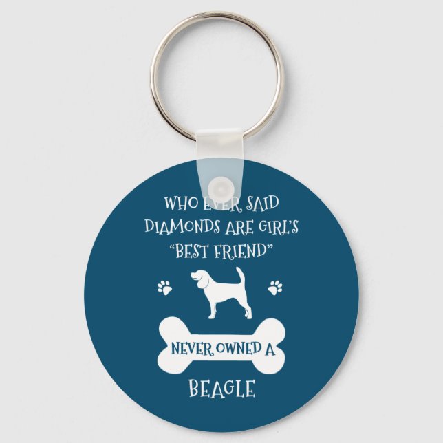Llavero Beagle Mascota Dog Mejor Amigo Keychain (Anverso)