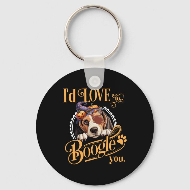 Llavero Beagle Mom Halloween Dog Lover (Anverso)