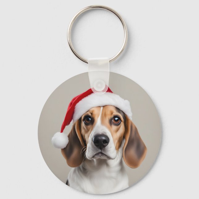 Llavero Beagle Navidades (Anverso)
