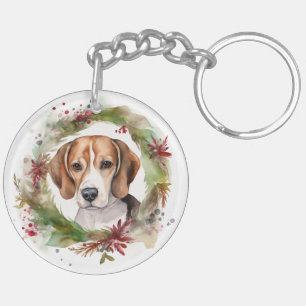 Llavero Beagle Navidades Wreath Festimes Pup