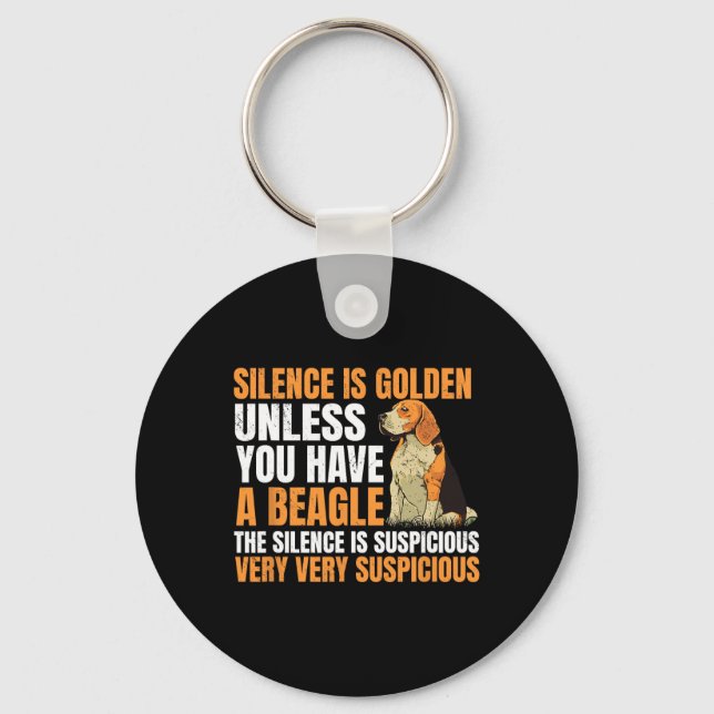 Llavero Beagle Pequeño olor Perro Caza Mascota Silencio de (Anverso)