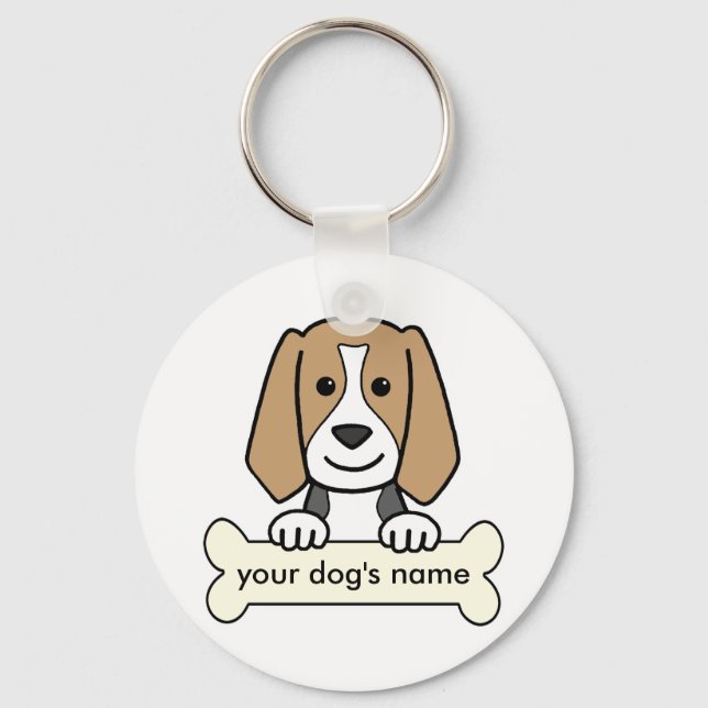 Llavero Beagle personalizado (Anverso)