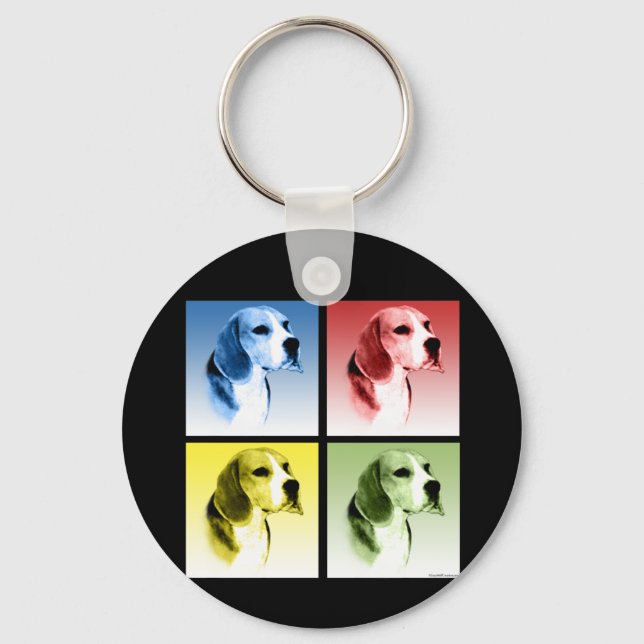 Llavero Beagle Pop Art (Anverso)