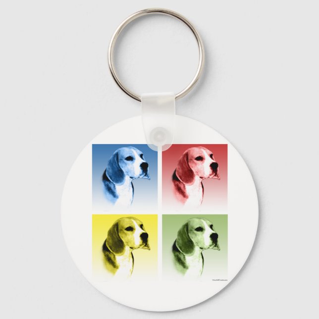Llavero Beagle Pop Art (Anverso)