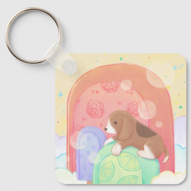 Llavero Beagle & Popsicles (Anverso)