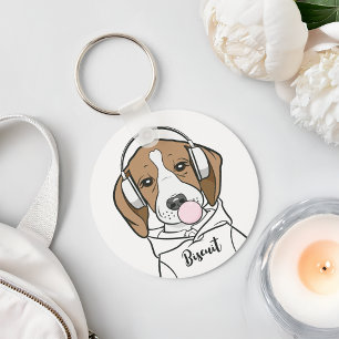 Llavero Beagle Relajante con Chicle Lindo Perro Divertido