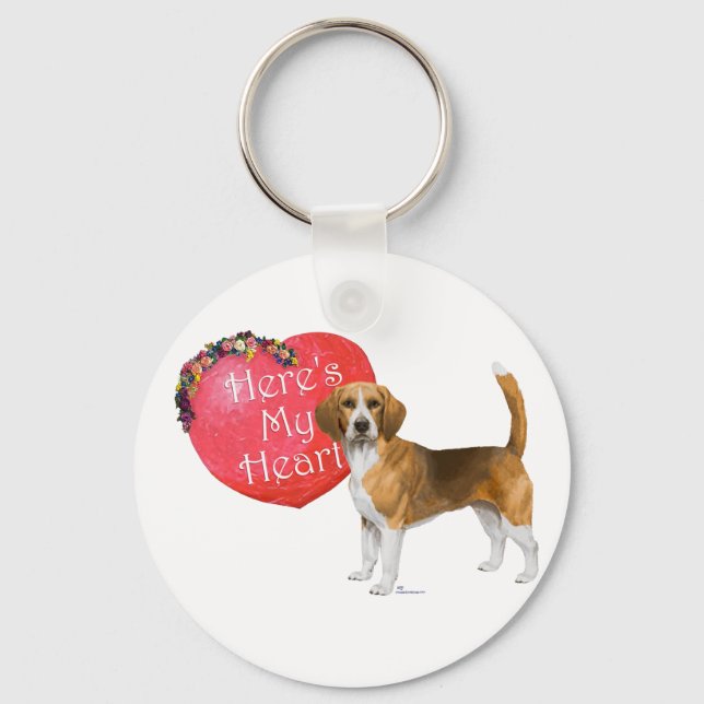 Llavero Beagle San Valentín (Anverso)