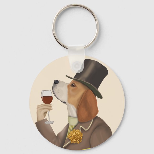 Llavero Beagle Wine Snob (Anverso)