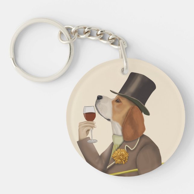Llavero Beagle Wine Snob (Frente)
