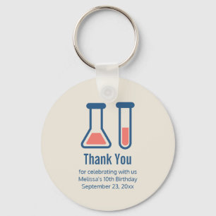 Llavero Beaker & Test Tube Science Cumpleaños