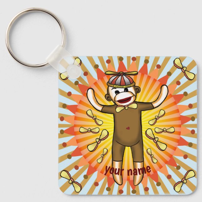 Llavero Beanie Sock Monkey (Anverso)