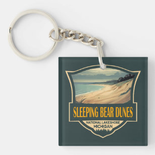 Llavero Bear durmiente Dunes Emblema nacional de Lakeshore