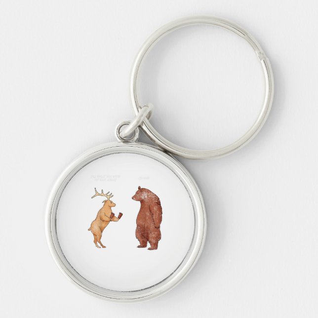 Llavero Bear Hands Oh Deer Funny Sayings Pun Gift  (Frente)