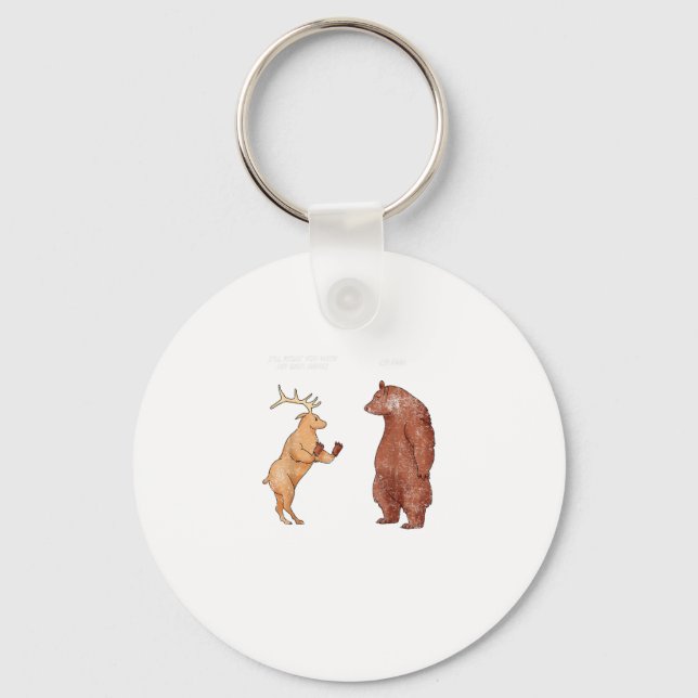 Llavero Bear Hands Oh Deer Funny Sayings Pun Gift Keychain (Anverso)