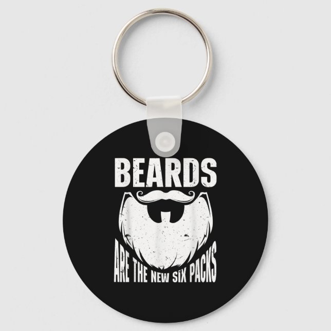 Llavero Beard Quote Beards Are The New Six Pack  (Anverso)