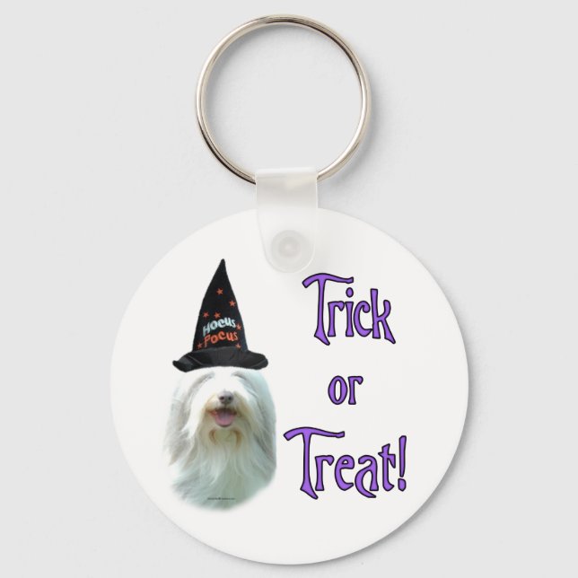 Llavero Bearded Collie Trick (Anverso)