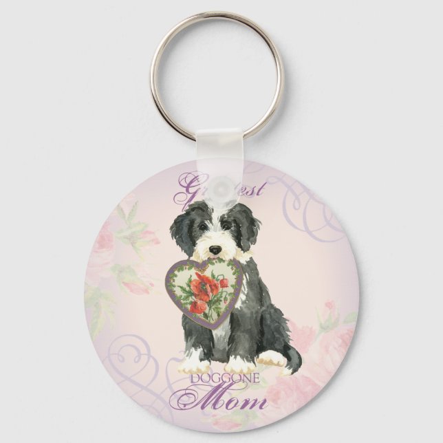 Llavero Beardie Heart Mom (Anverso)