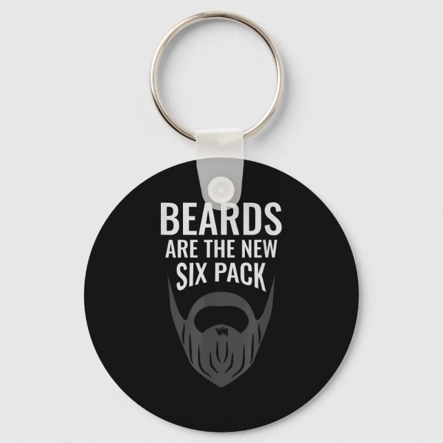 Llavero Beards Are The New Six Pack _ Beard Lover Bearded  (Anverso)