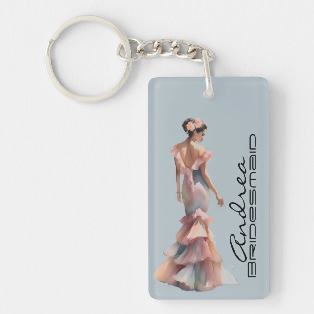 Llavero Beautiful Bridesmaid Soft Pastel Dedicated Ode  (Frente)