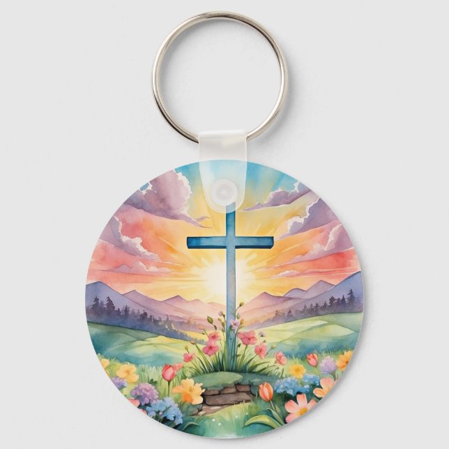 Llavero Beautiful Easter Watercolor Art (Anverso)