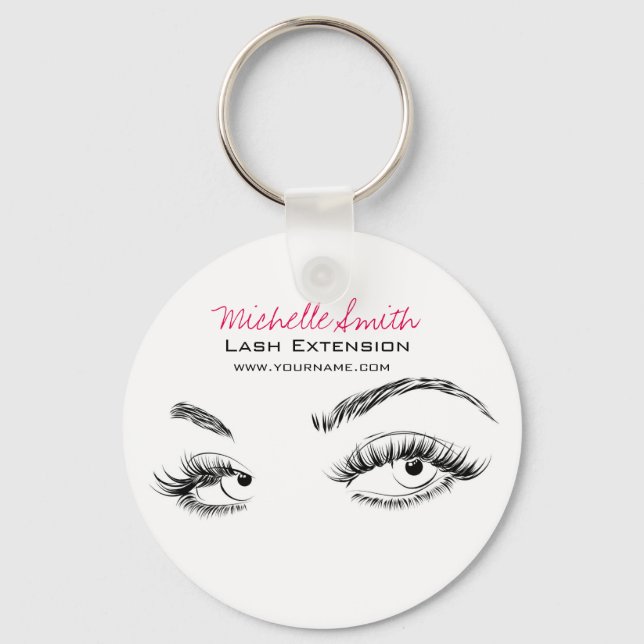 Llavero Beautiful eyes Long lashes Lash Extension (Anverso)