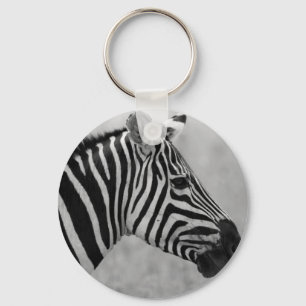 Llavero Beautiful wild black and white zebra design