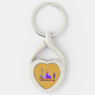 Llavero Beauty Cinderella 3D Modelado -