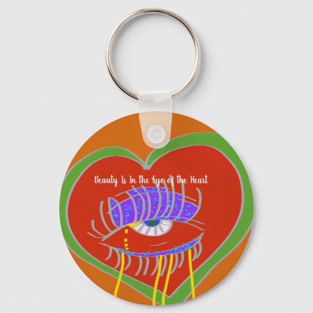 Llavero Beauty Is In the Eye of the Heart Keychain (Anverso)