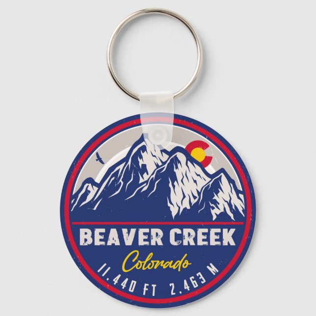 Llavero Beaver Creek Colorado Retro Sunset Souvenirs (Anverso)