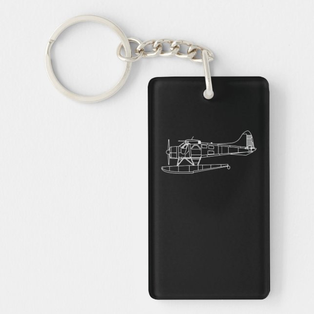 Llavero Beaver On Floats Sea Plane Piot Divertido (Frente)