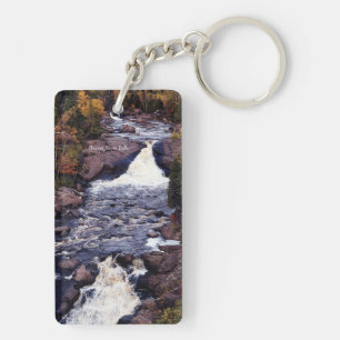 Llavero Beaver River cae alta cadena de llave acrílica
