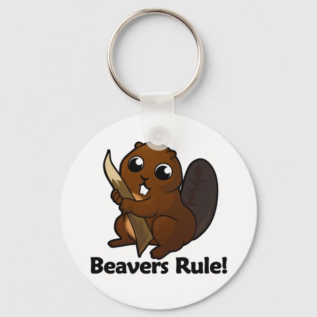 Llavero Beavers Rule! (Anverso)