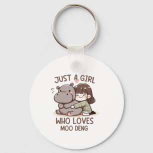 Llavero Bebé Adorable Hippo, Jus Un Chica Que Ama Moo Deng