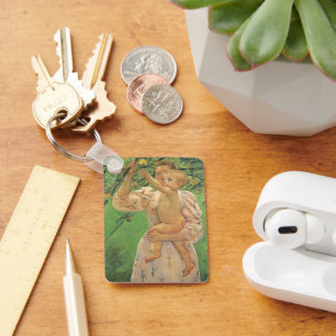 Llavero Bebé alcanzando una manzana de Mary Cassatt