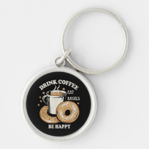 Llavero Bebe Café Come Bagels Sé Feliz