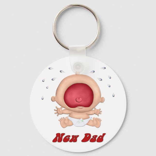 Llavero Bebé de arrastre - Nuevo papá (Anverso)