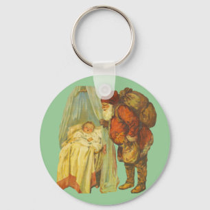 Llavero Bebé de Navidad Santa Claus Vintage