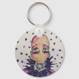 Llavero Bebé glamuroso en violeta