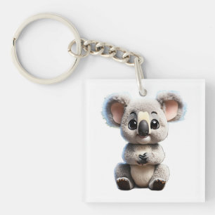 Llavero Bebé Koala Lindo Estilo Funko Dibujo con Ojos Gran