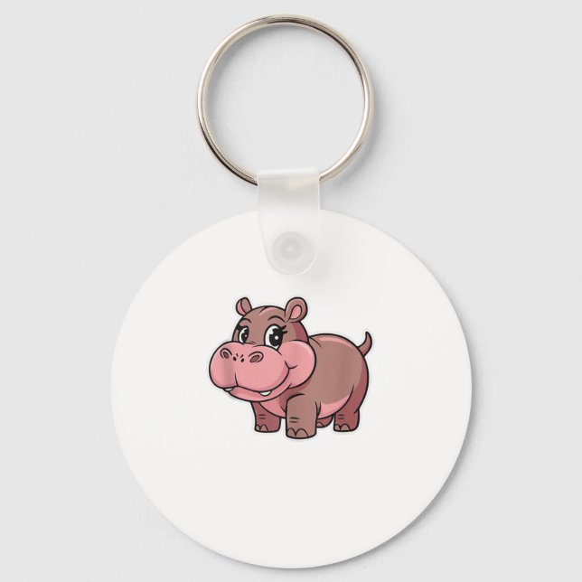 Llavero Bebé lindo Hippo Moo Deng Tank Top_1 (Anverso)