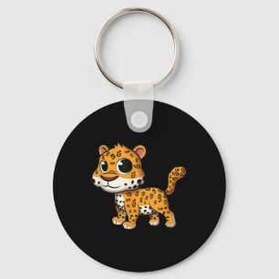 Llavero Bebé lindo Jaguar - Tee de amante de gato animal d