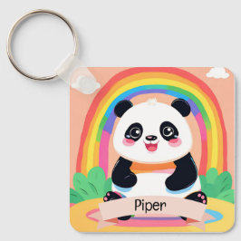 Llavero Bebé lindo Panda Rainbow