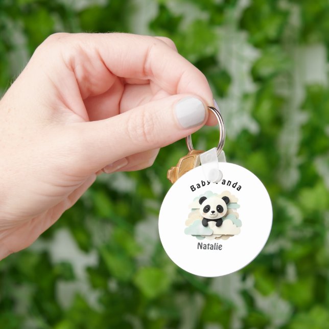 Llavero Bebé Panda Dobado | Origami Adorable  (Mano)