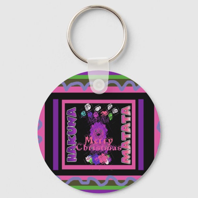 Llavero Bebé rosa Bella Feliz Navidad Hakuna Matata (Anverso)
