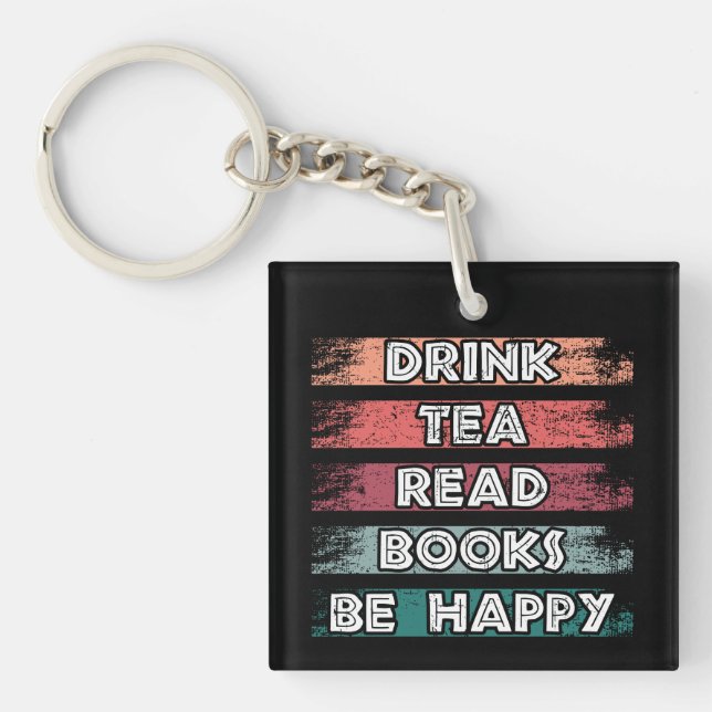 Llavero Bebe Té Lee Libros Sé Feliz (Frente)