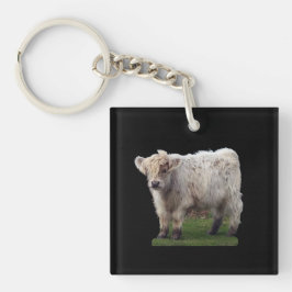 Llavero Bebé Ternero de Terreno Alto Moo Vaca Animal de Gr