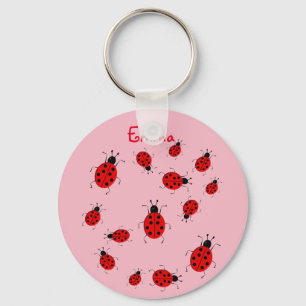 Llavero Bebé y niños, lindos ladybugs, personalizados