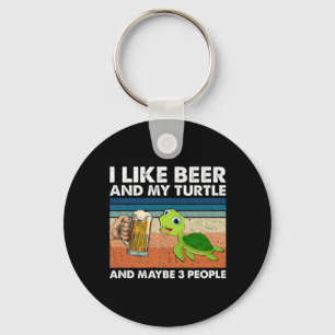 Llavero Bebedor De Cerveza Me Gusta La Cerveza Y Mi Tortug