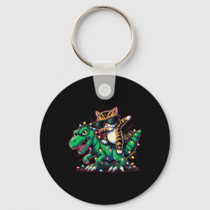Llavero Beber gato en Navidad enciende dinosaurio T Rex K